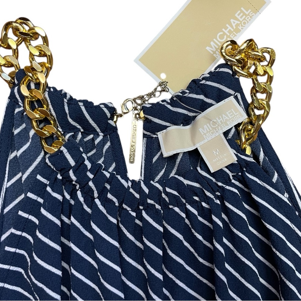 Michael Kors Navy Striped Dress NWT - Picture 7 of 10